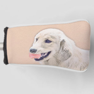 Golden Retriever mit Tennis Ball Malerei Hund Kuns Golf Headcover