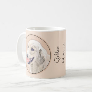 Golden Retriever mit Tennis Ball Malerei Hund Kuns Kaffeetasse