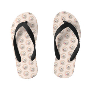 Golden Retriever mit Tennis Ball Malerei Hund Kuns Kinderbadesandalen