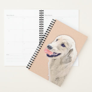 Golden Retriever mit Tennis Ball Malerei Hund Kuns Planer