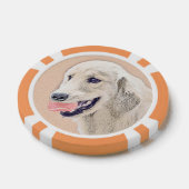 Golden Retriever mit Tennis Ball Malerei Hund Kuns Pokerchips (Einzeln)