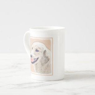 Golden Retriever mit Tennis Ball Malerei Hund Kuns Porzellantasse