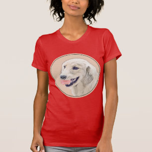 Golden Retriever mit Tennis Ball Malerei Hund Kuns T-Shirt