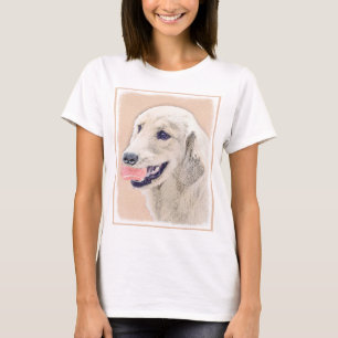 Golden Retriever mit Tennis Ball Malerei Hund Kuns T-Shirt