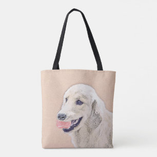 Golden Retriever mit Tennis Ball Malerei Hund Kuns Tasche