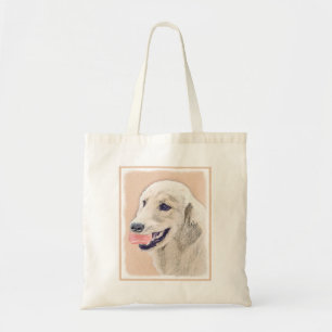 Golden Retriever mit Tennis Ball Malerei Hund Kuns Tragetasche