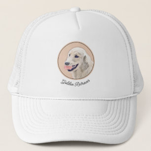 Golden Retriever mit Tennis Ball Malerei Hund Kuns Truckerkappe