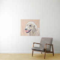 Golden Retriever mit Tennis Ball Malerei Hund Kuns