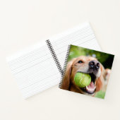 Golden Retriever mit Tennisball Notizblock (Innenseite)