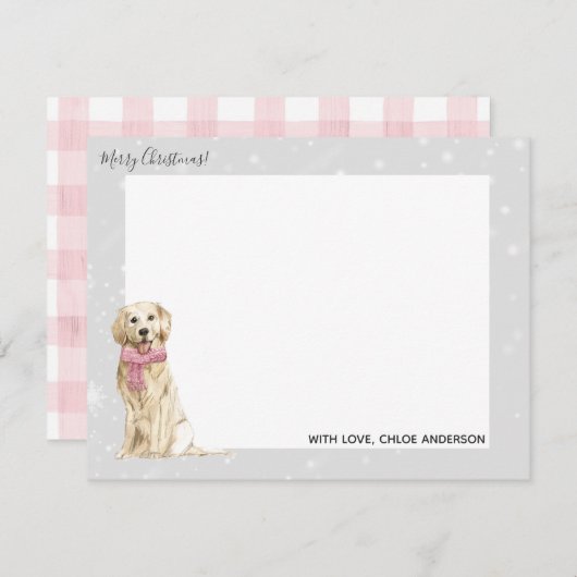 Golden Retriever Mitteilungskarten (Vorne/Hinten)