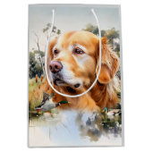 Golden Retriever Mittlere Geschenktüte (Vorderseite)