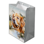 Golden Retriever Mittlere Geschenktüte (Rückseite Schrägansicht)
