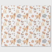 Golden Retriever Mom Pattern Geschenkpapier (Flach)