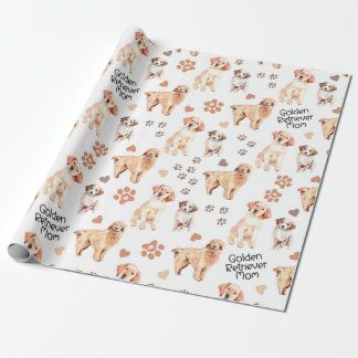 Golden Retriever Mom Pattern Geschenkpapier
