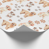 Golden Retriever Mom Pattern Geschenkpapier (Ecke)
