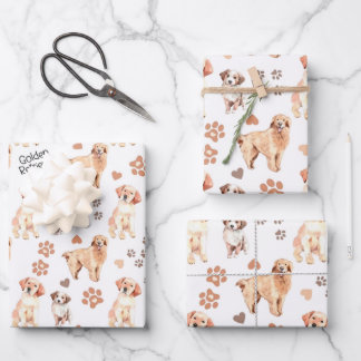 Golden Retriever Mom Pattern Geschenkpapier Set