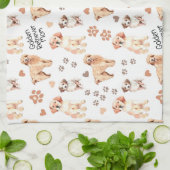 Golden Retriever Mom Pattern Geschirrtuch (Gefaltet)