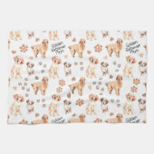 Golden Retriever Mom Pattern Geschirrtuch (Horizontal)