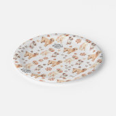 Golden Retriever Mom Pattern Pappteller (Schrägansicht)