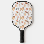 Golden Retriever Mom Pattern Pickleball Schläger (Rückseite)