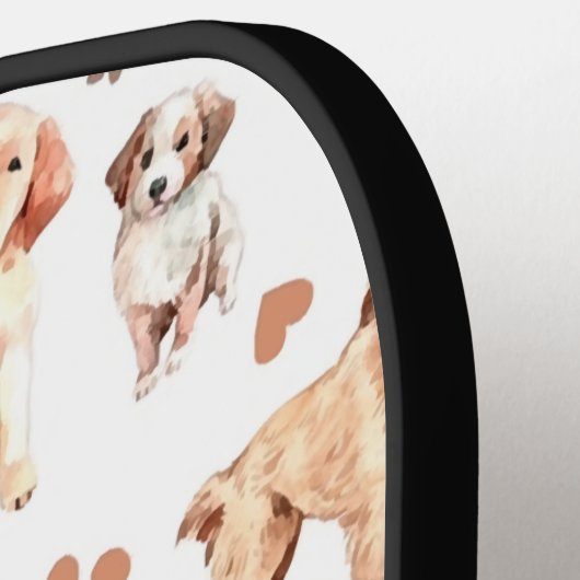 Golden Retriever Mom Pattern Pickleball Schläger (Linke Seite)