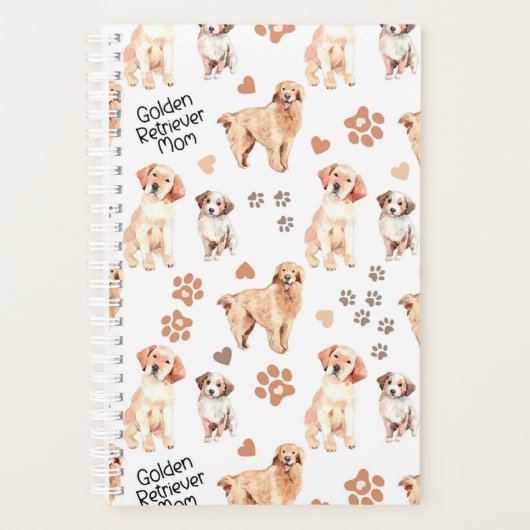 Golden Retriever Mom Pattern Planer (Vorderseite)
