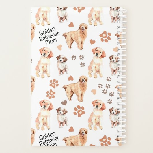 Golden Retriever Mom Pattern Planer (Rückseite)