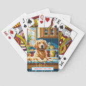 Golden Retriever Monogram Go Fish Game Playing Spielkarten (Rückseite)