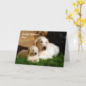 Golden Retriever Mother's Day Mama and Puppy Card Karte (Gelbe Blume)