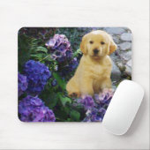 Golden retriever Mousepad Hydrangea (Mit Mouse)