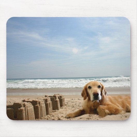 Golden retriever Mousepad Sandcastles (Vorne)