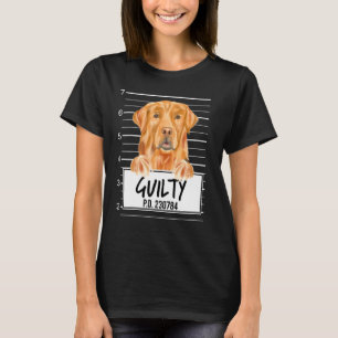 Golden Retriever-Mugshot schuldig Hund T-Shirt
