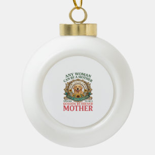 Golden Retriever Mutter Hund Sonnenblumen Bienen_1 Keramik Kugel-Ornament