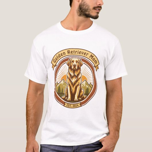 Golden Retriever Mutter T-Shirt (Vorderseite)