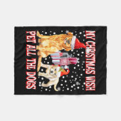 Golden Retriever My Christmas Wish Pet All The D  Fleecedecke (Vorderseite (Horizontal))