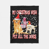 Golden Retriever My Christmas Wish Pet All The D Fleecedecke (Vorderseite)