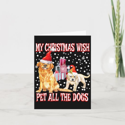 Golden Retriever My Christmas Wish Pet All The D Karte (Vorderseite)