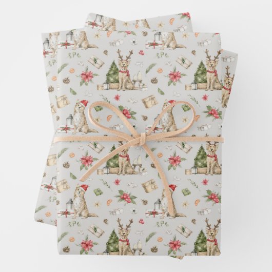 Golden Retriever Nahtlose Papiertücher Geschenkpapier Set (Beispiel)