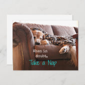 Golden Retriever Nehmen Sie ein Nickerchen Postkarte (Vorne/Hinten)