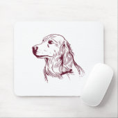 Golden Retriever Niedlich Hundeschema Mousepad (Mit Mouse)