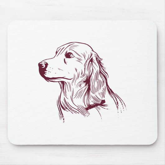 Golden Retriever Niedlich Hundeschema Mousepad (Vorne)