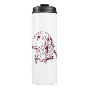 Golden Retriever Niedlich Hundeschema Thermosbecher