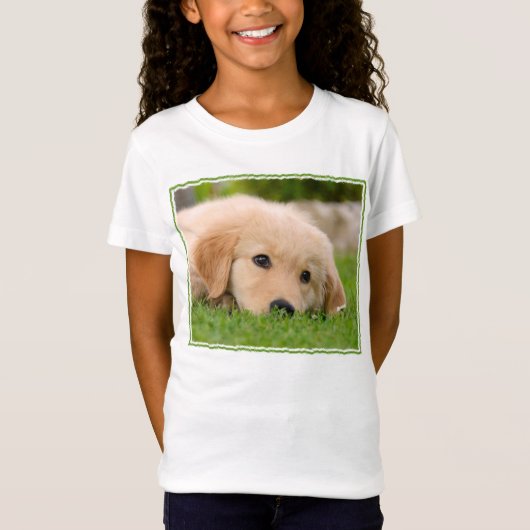 Golden Retriever Niedlich Puppy Dreams Dog Head Fo T-Shirt (Vorderseite)