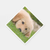 Golden Retriever Niedlich Welppy Dreams Dog Head F Serviette (Ecke)