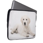 Golden Retriever Niedlicher Welpenschlauch Laptopschutzhülle (Vorne Rechts)