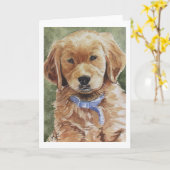 Golden retriever Notecards Karte (Gelbe Blume)