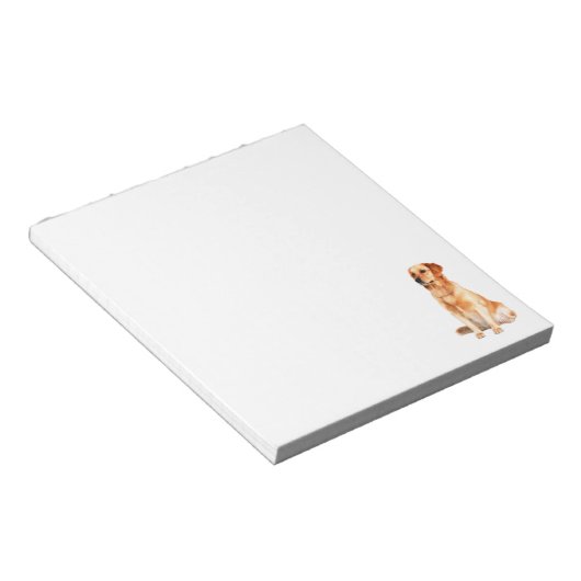 Golden Retriever Notepad Notizblock (angewinkelt)