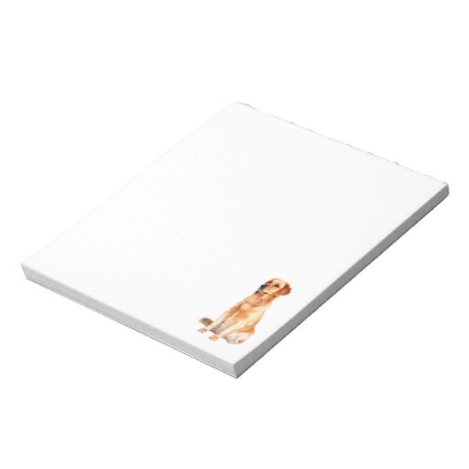 Golden Retriever Notepad Notizblock (Rotiert)