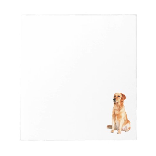 Golden Retriever Notepad Notizblock (Vorderseite)