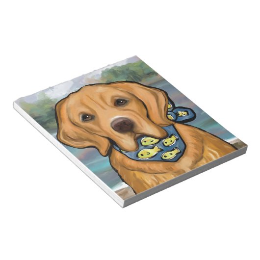 Golden Retriever Notizblock (angewinkelt)